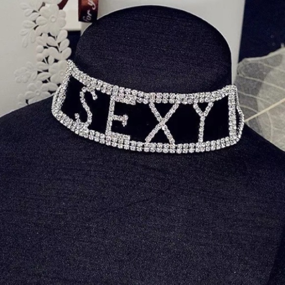 Jewelry - Silver Crystal Sexy Rhinestone Choker